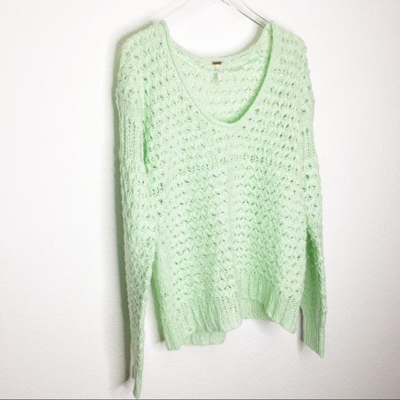 NWT Free People Crochet Oversized Sweater - Picture 2 of 7